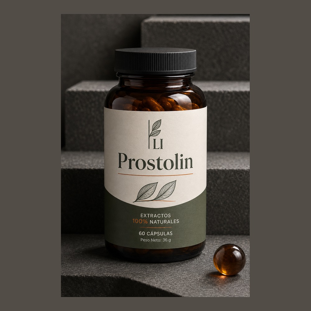 Envase de Prostolin con etiqueta legible